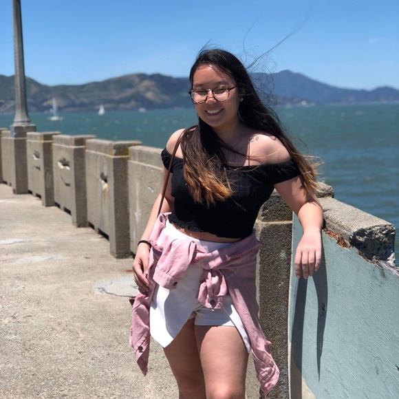 Brandy Melville Black Bardot Top - Picture 1 of 3